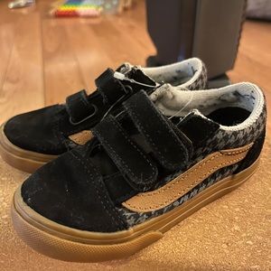 Vans Old Skool Houndstooth Black Gray toddler size 8